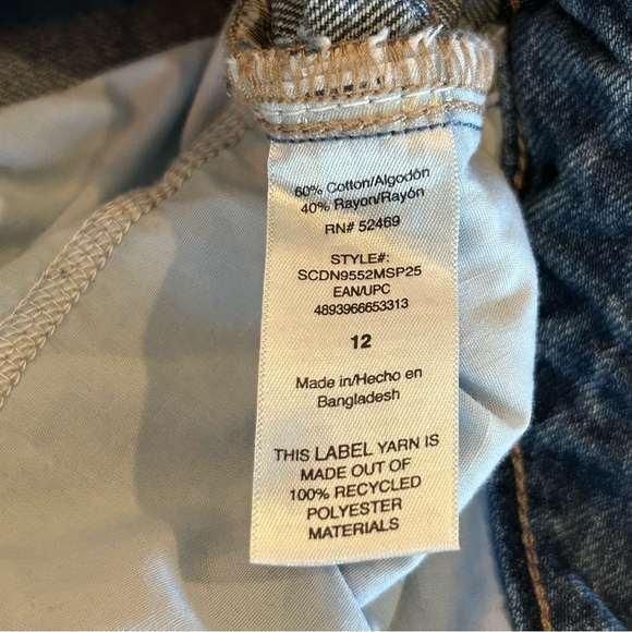 Wide Leg  Jeans in Medium Blue with functional drawstring - Women's size 12 - Picture 9 of 10